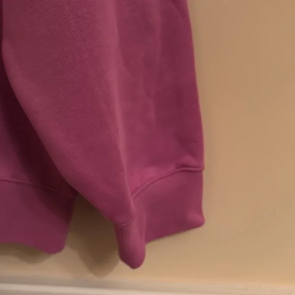 NWT Adidas Essentials Oversized Fleece Hoodie Size Large in Plum Purple/Pink - Picture 7 of 7